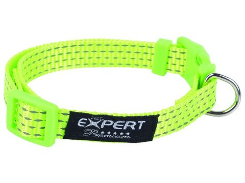 Tatrapet Pet Expert obojek na psa Basic 25 mm x 35-50 cm nylon reflexní fosforový 3 pruhy