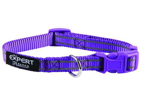 Tatrapet Pet Expert obojek na psa Basic 20 mm x 30-45 cm nylon reflexní fialový