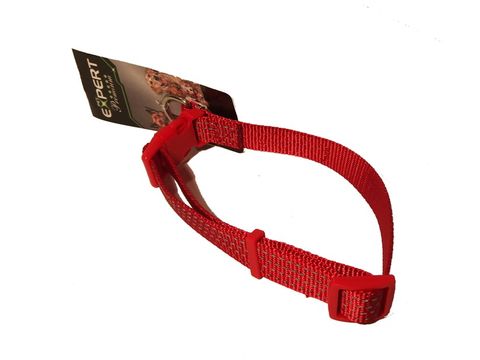 Tatrapet Pet Expert obojek na psa Basic 20 mm x 30-45 cm nylon 3 reflexní proužky červený