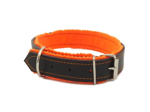 Obojek na psa kožený 60cm/30 mm hnědý