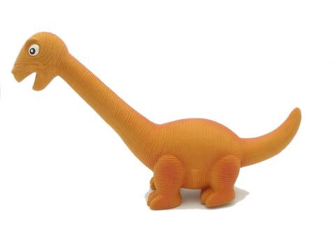 Tatrapet hračka pro psa dinosaurus pískací, 19 cm, latex, oranžová