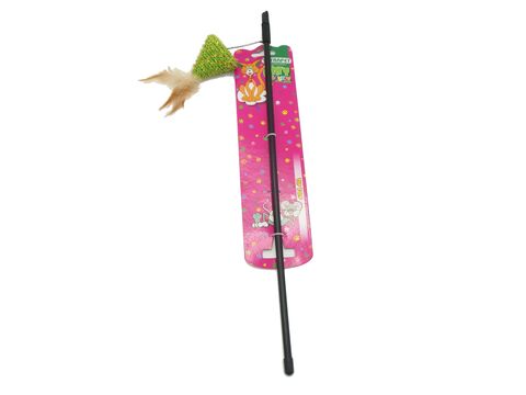 Tatrapet hračka pro kočku mávátko 45 cm se zvonkem modrá