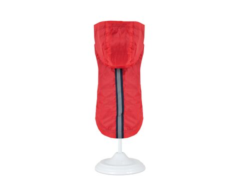 Nayeco pláštěnka pro psa s kapucí červená s reflex proužkem 50 cm obvod 72 cm 