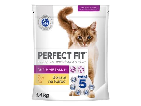 Perfect fit cat Anti-hairball s kuřecím 1,4kg