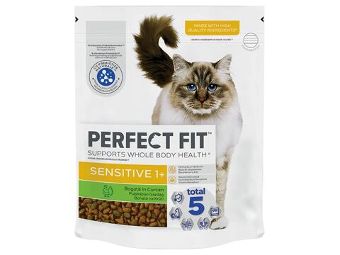Perfect fit cat Adult Sensitive 750 g krůtí + dárek hravá miska