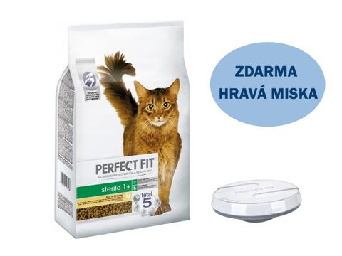 Perfect fit cat Sterile 7 kg kuře + dárek hravá miska 