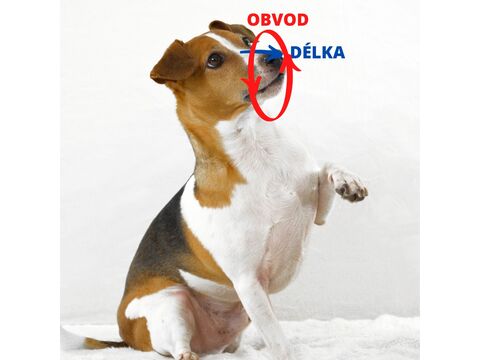 Palkar náhubek nylon vel. 3 černý obv. 26 cm,  délka 9,5 cm