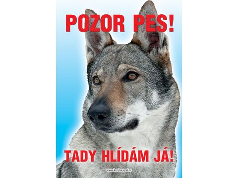 Grel nálepka pozor pes československý vlčák