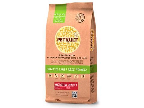 Doprodej Petkult dog medium adult  lamb & rice 2 kg 