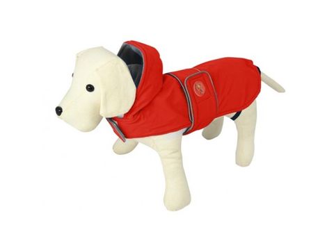 Nayeco pláštěnka pro psa zateplená s kapucí délka 50 cm obvod 72 cm červená doprodej