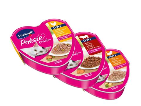 Vitakraft Poésie Création Multipack v omáčce 6 x 85 g kuře, krůta, hovězí vanička+dárek