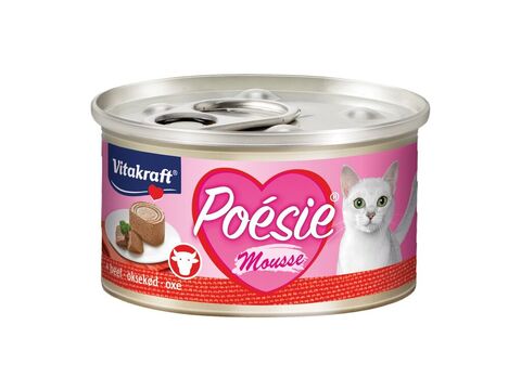 Vitakraft Poésie Mousse hovězí 85 g konzerva +dárek Vitakraft cat Yums 12 g játrovka