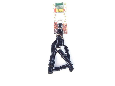 Tatrapet Benny postroj Basic nylon 15 mm x 30 - 45 cm reflexní černý