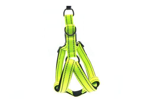 Flamingo postroj pro psa L 25 mm 40-70 cm nylon zářivě žlutá doprodej