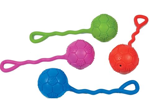Nayeco hračka pro psa míč s úchytem 21.6 cm gumový růžový