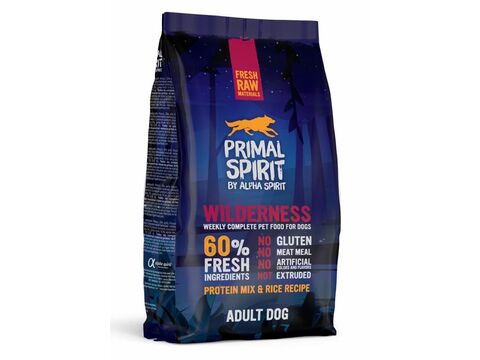 Primal Spirit Dog 60% Wilderness 1 kg za studena lisované granule iberské prase 1.206 