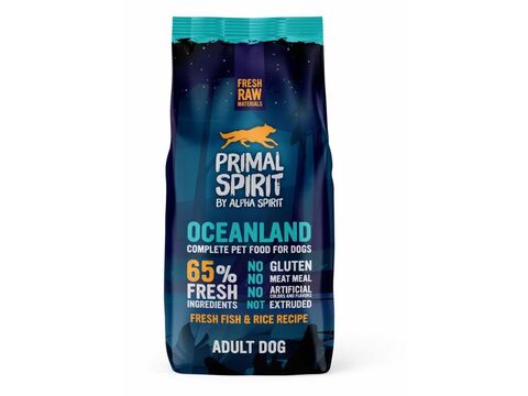 Primal Spirit Dog 65% Oceanland 12 kg za studena lisované granule ryba,kuře 1.205