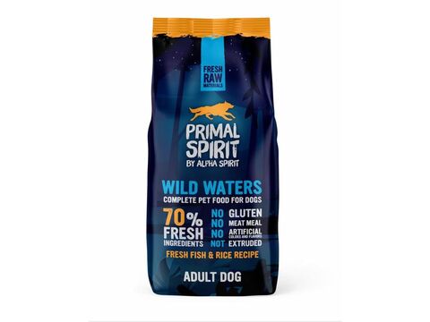 Primal Spirit Dog 70% Wild Waters 12 kg za studena lisované granule ryba,kuře 1.201