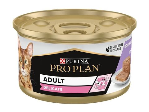 PRO PLAN CAT DELICATE krůta kousky v paštice 85 g konzerva