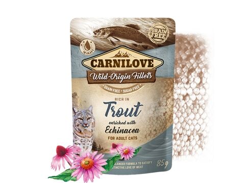 Carnilove Cat Pouch Rich in Trout Enriched with Echinacea 85g 4.143