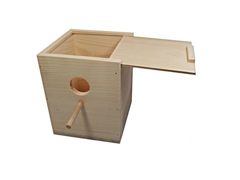 Truhlářství Zimný Hnízdící budka č. 2 13 x 14 x 16 cm průměr otvoru 3,5 cm dřevěná ZV 319 D