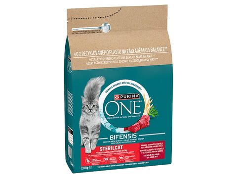 Purina ONE Sterilcat 2,8 kg s hovězím a pšenicí 