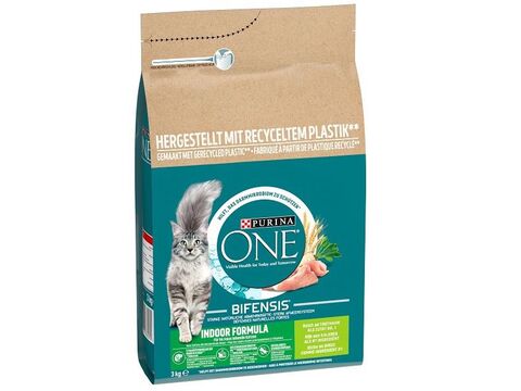 Purina ONE Indoor Formula adult cat 3 kg krůta a celozrnné obiloviny +dárek Purina tričko 