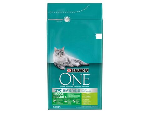 Purina ONE Indoor Formula adult cat 1,5 kg krůta a celozrnné obiloviny 
