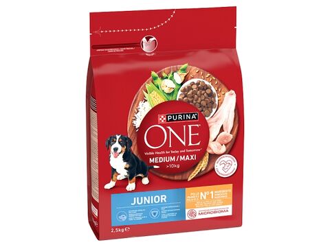 Purina One Medium/maxi Junior dog 2,5 kg kuřecí