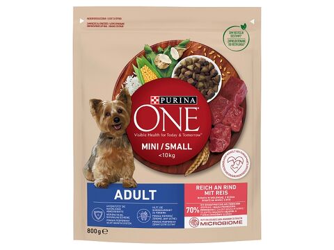 Purina One Mini adult dog 800 g hovězí s rýží