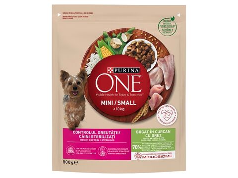 Purina One Mini dog Weight Control 800 g krůtí s rýží