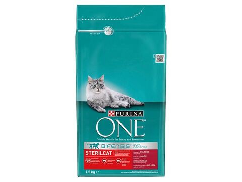 Purina ONE Sterilcat 1,5 kg s hovězím a pšenicí 