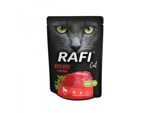 RAFI kapsa pro kočky s hovězím masem 300 g v omáčce