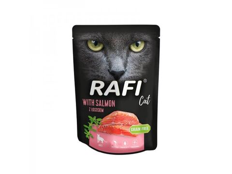 RAFI kapsa pro kočky s lososem 300 g v omáčce