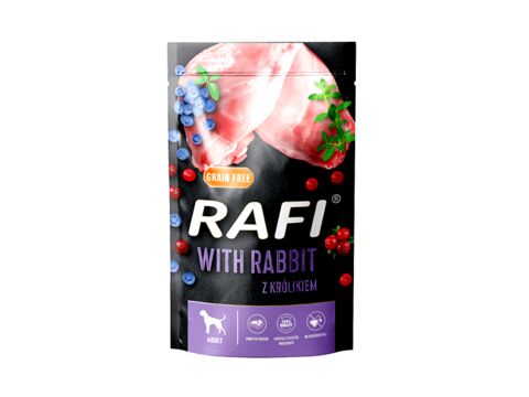 RAFI kapsa pro psy s králičím masem 500 g