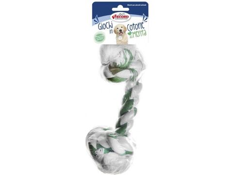 Record hračka pro psa uzel přetahovadlo 15 cm bavlna zelená