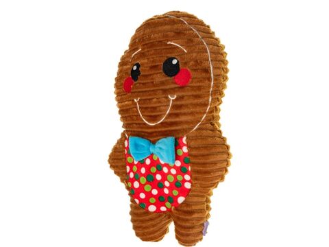 Record hračka pro psa vánoční perníček táta 32 cm, plyšová hnědá