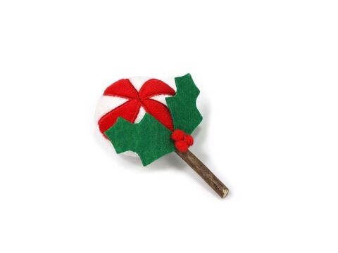 Record hračka pro kočku vánoční plyšová lízátko s tyčinkou matatabi