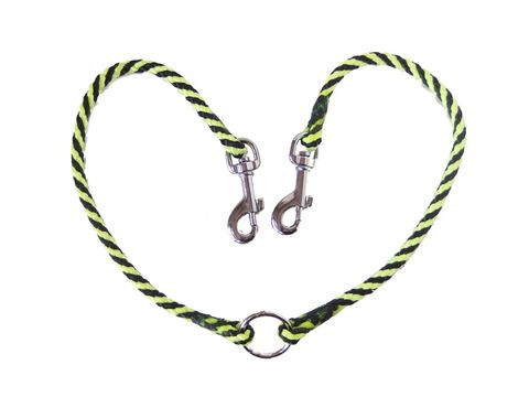 Rozdvojka šachovnice průměr 6 mm/ 2x30 cm černo-zářivě žlutá