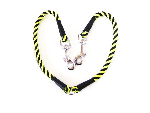 Rozdvojka spirála průměr 10 mm/ 2x30 cm černo-zářivě žlutá