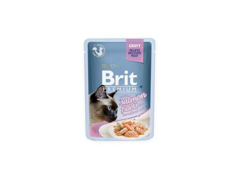 Brit Premium Cat D Fillets in Gravy with Salmon 85g