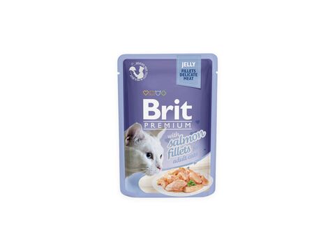 Brit Premium Cat D Fillets in Jelly with Salmon 85g