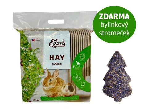 Limara seno prosívané 2,4 kg + dárek bylinkový stromeček 80 g chrpa