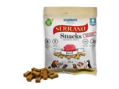 Serrano Snack Meditky hovězí 100 g tréninkové kostičky