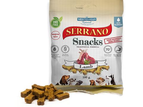 Serrano Snack Meditky jehněčí 100 g tréninkové kostičky