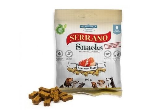Serrano Snack Meditky šunkové 100 g tréninkové kostičky