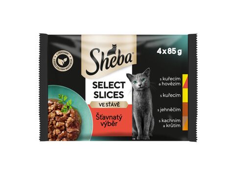 Sheba Šťavnatý výběr ve šťávě 4 x 85 g