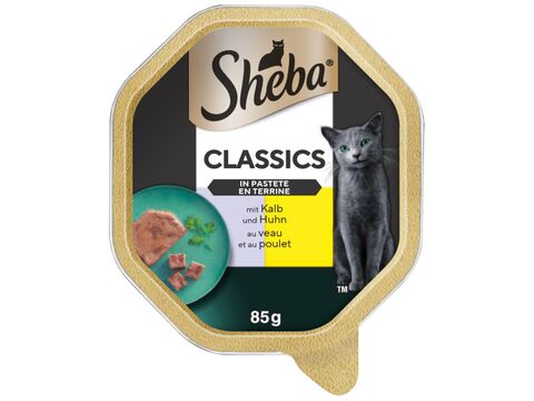 Sheba s telecím a kuřecím v paštice 85 g vanička 