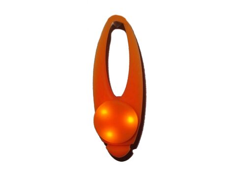 Flamingo LED svítící přívěšek silikonový na obojek oranžový
