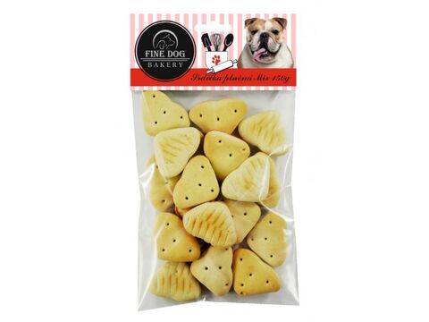 Fine Dog Bakery srdíčka plněná mix 150 g